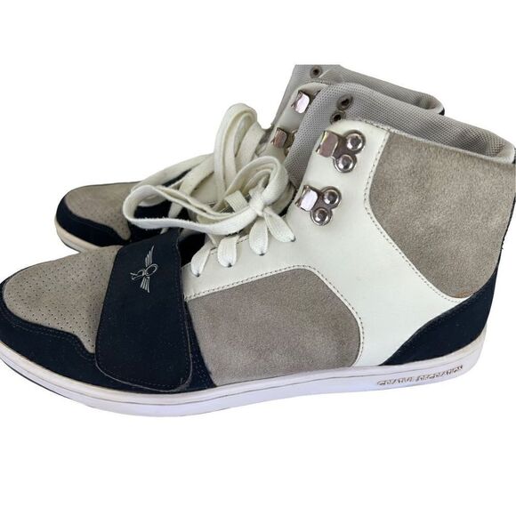 Creative Reaction Mens Sneakers Hi Top SZ 10 Leather Upper UCR440 S10611 Blue & - Picture 1 of 12